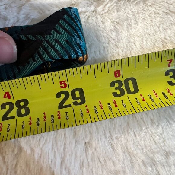 Kenneth Cole Reaction Men's Teal Orange Black Plaid Slim Silk Neck Tie 59 x 3.5 - Picture 8 of 9